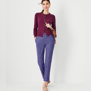 Ann Taylor High Rise Eva Ankle Pant In Houndstooth, 4 Petite